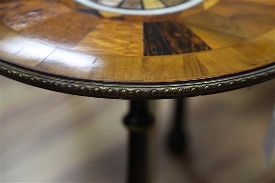 A 19th century circular specimen marble topped occasional table, W.1ft 7in.